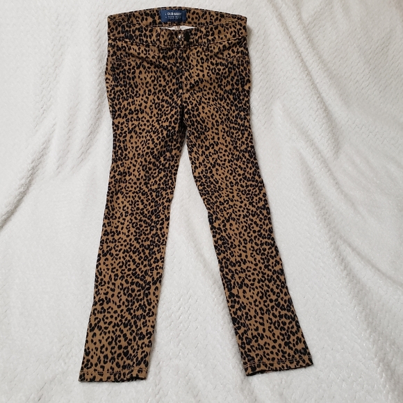 Girls Leopard Rockstar Jeggins - Picture 2 of 6